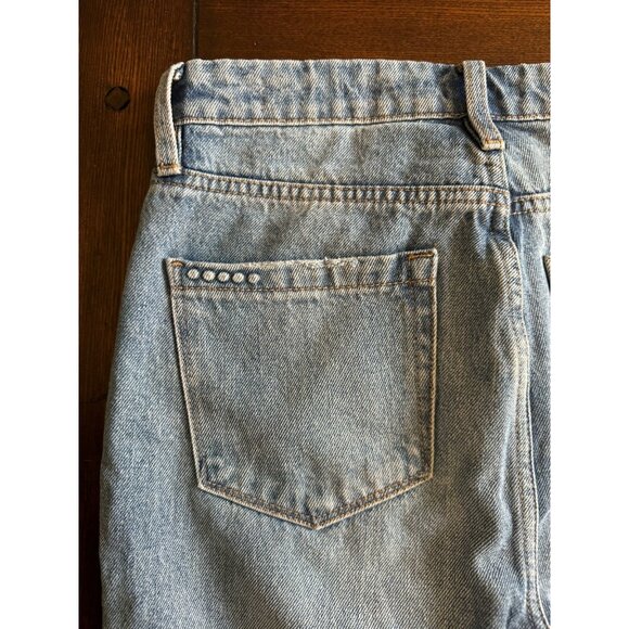 Blank NYC Baxter Ribcage Straight Leg Distressed Jeans Ripped Baggy Raw Hem Butt - Picture 16 of 16